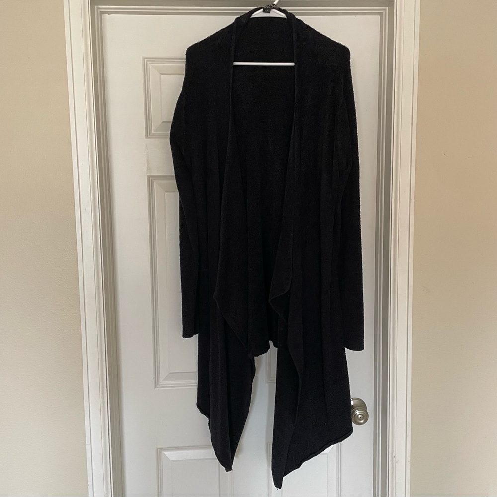 Barefoot Dreams black Cozy Chic Lite, cozy black cardigan, soft black cardigan